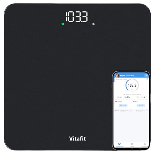 Vitafit Smart Digital Bathroom Scale for Body Weight, High Precision Assured by Weight Scale Professional Factory Since 20...