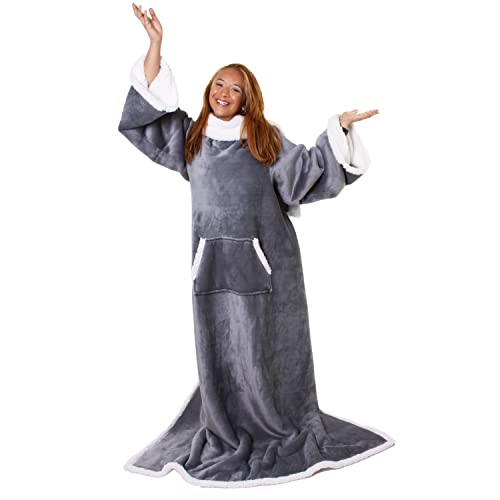 Snuggie The Original Wearable Blanket With Sleeves & Pockets | Cozy Oversized Throw for Men & Women | One Size, 71 x 54