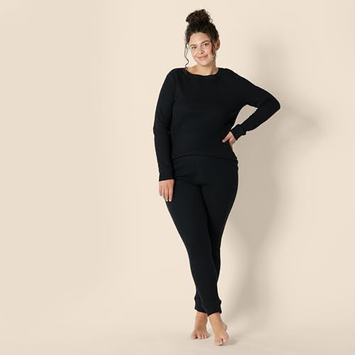 Amazon Essentials Women's Waffle Slim Fit Pajama Set, 2 Piece Long Sleeve