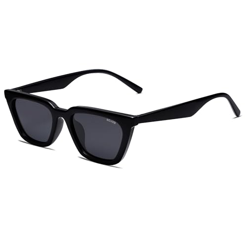 SOJOS Polarized Narrow Square Cateye Sunglasses for Women Retro Trendy Driving Glasses SJ2169