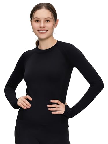 Long Sleeve Workout Tops for Women, Compression Shirt, Sports Running Shirt Breathable Athletic Top Slim Fit
