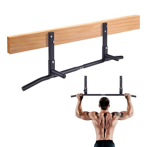 AmStaff Fitness Joist Mount Pull Up Bar, Ceiling Mounted Chin Up Bar for Home Gym, Crossfit, Beam, Rafter - Heavy Duty, Mu...