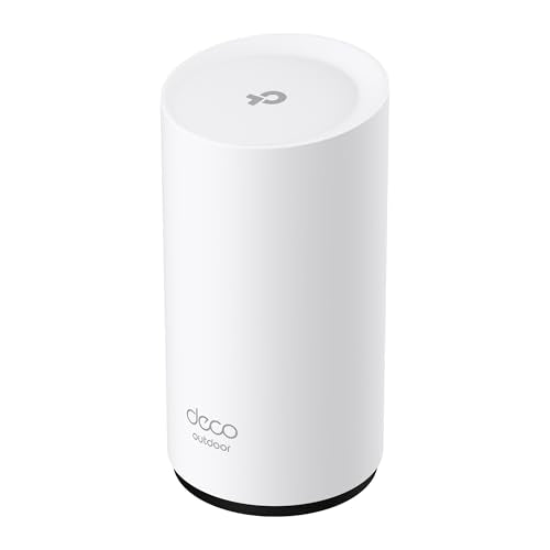 TP-Link Deco 7 Outdoor BE25 BE5000 Dual-Band Wi-Fi 7 Outdoor Mesh WiFi Extender Unit | Up to 2,800 sq.ft | 2*2.5G PoE+ Por...