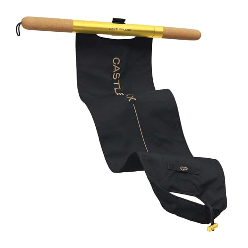 CastleFlexx Mobility and Full Body Strengthening Device | Non-Elastic Stretch Strap with Natural Premium Cork Handles for ...