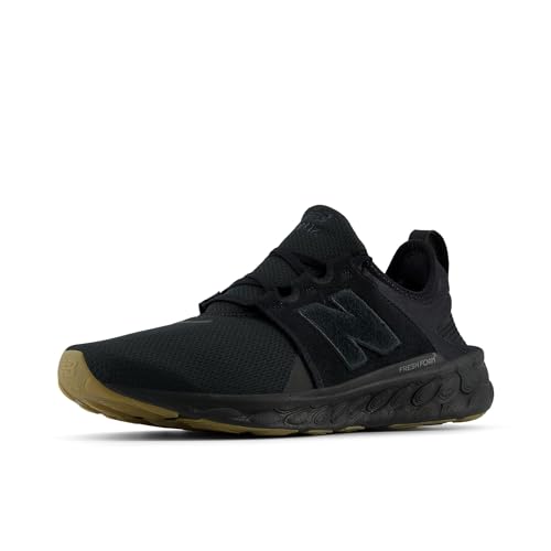 New Balance Men's Fresh Foam X Cruz V3 Running Shoe, Black/Black/Gum 020, 10 M