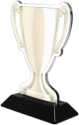 Crown Awards 7" Golf Gold Cup Trophies, Custom Golf Clubs and Ball Acrylic Cup Trophy