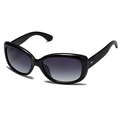 SOJOS Vintage Square Sunglasses for Women Polarized UV Protection Havana Frame SJ2111