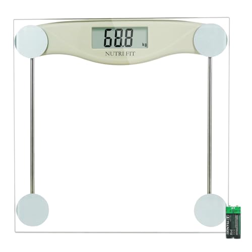 Bathroom Scale for Body Weight, NUTRI FIT Digital Weighing Scale Accurate Electric Weight Loss Watcher Scale, 330 lb Capac...