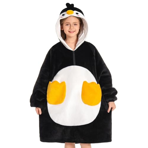 OLAOLA Wearable Blanket Hoodie for Adults - Oversized Animal Hooded Blanket - Soft Warm Cozy Sherpa Fleece Sweatshirt