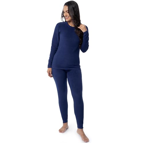 Fruit of the Loom womens Stretch Fleece Lined Thermal Long Johns Underwear Set