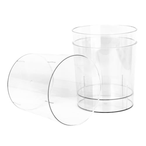 Biugaaufai 9 Pack Clear Plastic Ice Bucket, 6.5 Inch Premium Disposable Wine Cooler & Champagne Chiller, Multi-Purpose Ele...