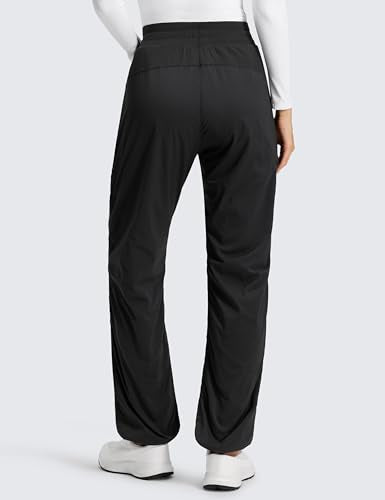 CRZ YOGA Fleece Lined Athletic Pants for Women 30" - Water Resistance Thermal Casual Work Winter Outdoor Joggers Warm