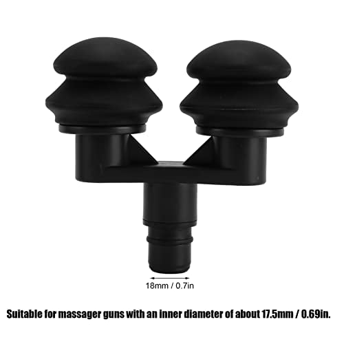 Muscle Massage Gun Head, 18mm Double Gas Cushion Fascia Massager Head with Soft Silicone Muscle Relaxant Accessories Gas C...