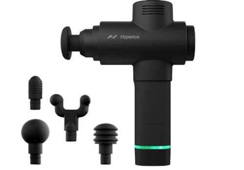 Hyperice Hypervolt 2 Black - Featuring Quiet Glide Technology - Handheld Percussion Massage Gun | 3 Speeds, 5 Interchangea...