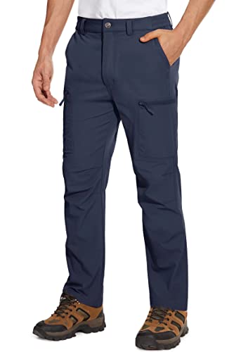 MAGCOMSEN Men's Hiking Pants 6 Pockets,Water Resistant Ripstop Outdoor Pants,Lightweight Quick Dry Fishing Work Pants