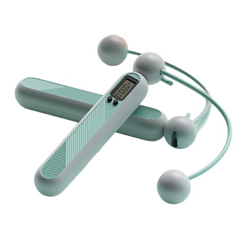 MOMOJIA Weighted Jump Rope with Counter with Digital Counter for Indoor Outdoor Fitness Weight Loss Exercise Adjustable