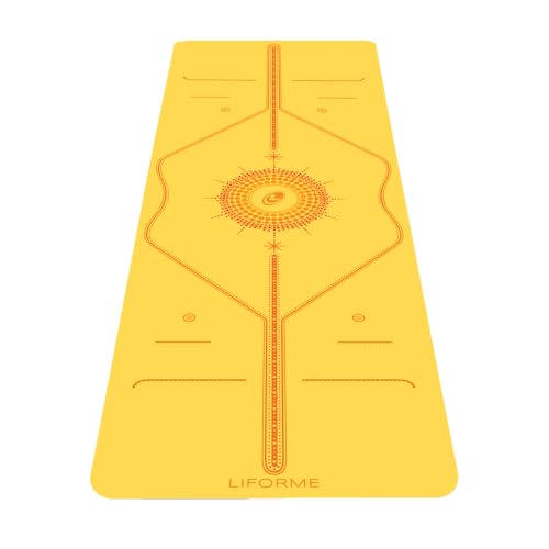 Liforme Printed Yoga Mat Collection - Free Yoga Bag Included - Patented Alignment System, Warrior-like Grip, Non-Slip, Ec...