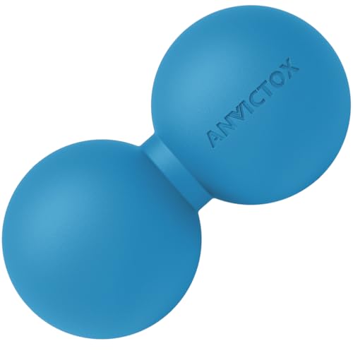ANVICTOX Peanut Massage Ball,Double Lacrosse Ball for Neck and Back,Medium Density Myofascial Release Massager Ball for De...