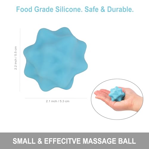 Small Spiky Massage Ball Trigger Point Massage Tool. Solid Bumpy Massager Balls for Deep Tissue Myofascial Release Hand Fo...