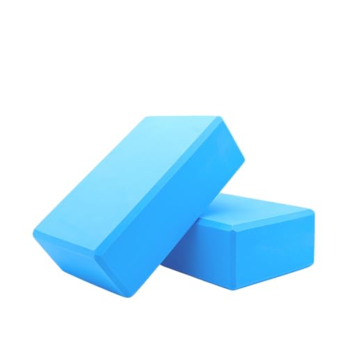 Yoga Blocks 2 Pack, Supportive Latex-Free Eva Foam Soft Non-Slip Blocks with Beveled Edges for Yoga, Pilates, Meditation -...