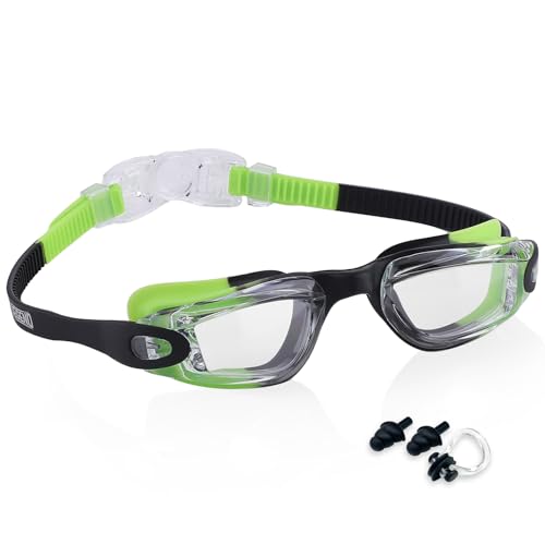 Aegend Swim Goggles - Kids Swimming Goggles for 3-14 Boys Girls Youth No Leaking Clear Vision