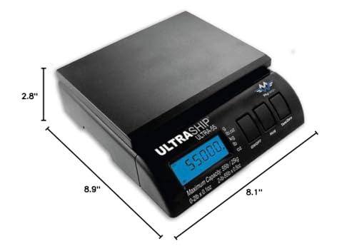 My Weigh Ultraship 55 Postal Scale in Black with Power Supply Adapter