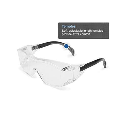 Cover2 IR OTG Safety Glasses 6966 Black Temples, IR Filter Shade 5.0 Lens