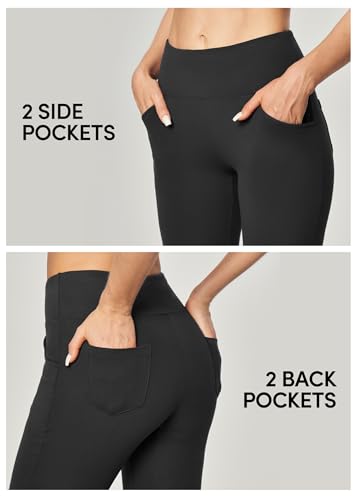 IUGA Yoga Pants Women Wide Leg High Waist Bootcut Workout Flare Leggings Tummy Control Work Dress Pants Women 4 Pockets