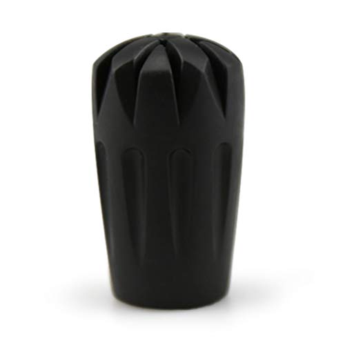 Ruzzut Black Rubber Diamond Trekking Pole Tip Protectors - Hiking Pole Replacement Tips with Shock Absorption, Adds Grip a...