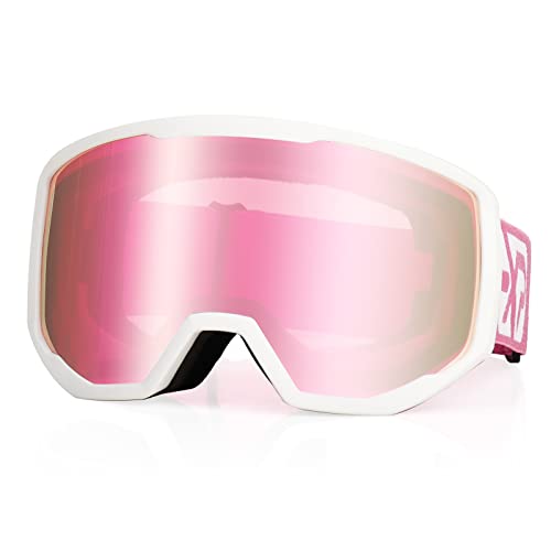 EXP VISION Ski/Snowboard Goggles for Men Women, OTG Snow Goggles Anti Fog UV Protection