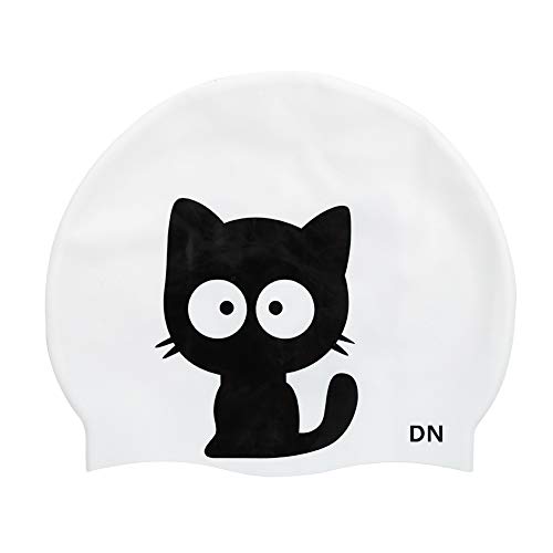 ERYUE Cute Lightweight Silicone Children Swimming Cap for Sports, Unisex, Cat Design, 22.5x5.5x1.5cm