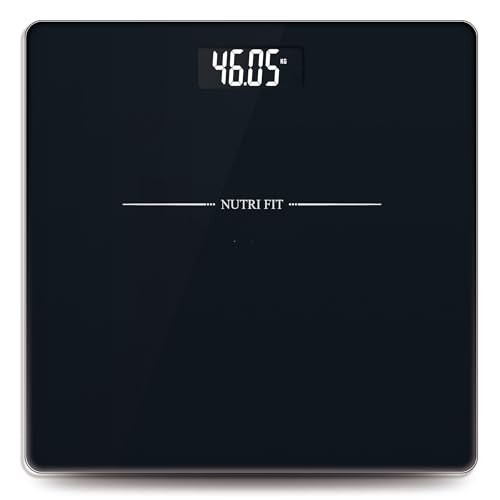 NUTRI FIT Digital Bathroom Scale for Body Weight Loss Watchers Electri Scales, 50g/0.1lb Discrepancy, Clear Backlit LCD Di...