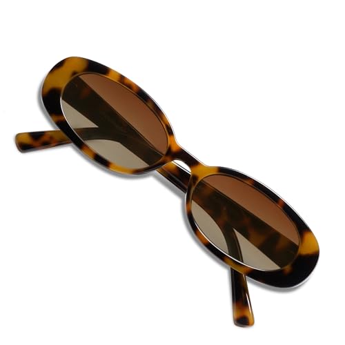 VANLINKER Polarized Retro Oval Sunglasses for Women and Men Small 90s Style VL9580