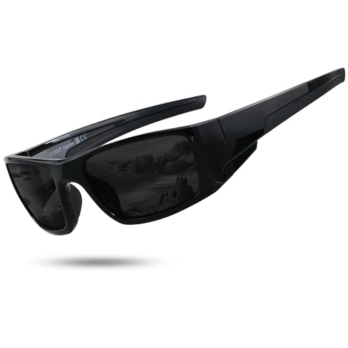 LYZOIT Polarized Sports Sunglasses for Men Women Wrap Around Unbreakable Frame Driving Fishing Cycling Running