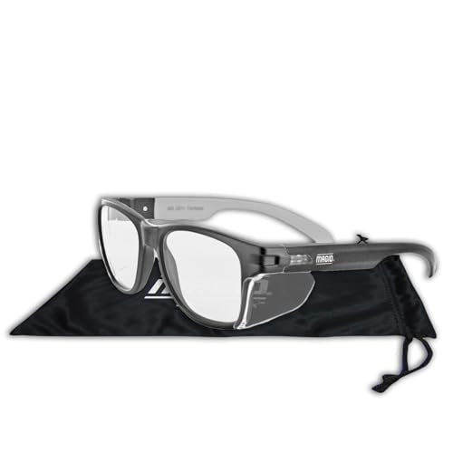 MAGID Y50 Safety Glasses, ANSI Z87.1, Anti-Fog UV Protection, Clear Lens, Side Shields, Black Frame, 1 Pair, Y50BKAFC