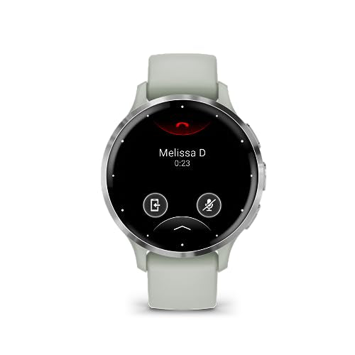 Garmin Venu 3S Advanced Fitness and Health Tracker Smart Watch Silver Stainless Steel Bezel with 41MM Sage Gray Case and S...