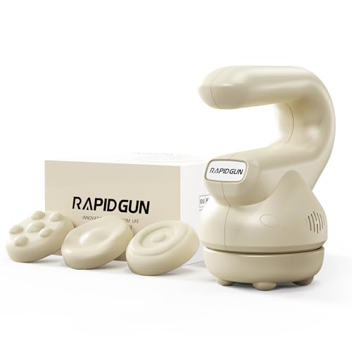 RapidGun Prime Handheld Mini Therapy Massager - 3D Rotating &Vibrating Deep Tissue Back Massager, Adjustable Multi-Speed T...