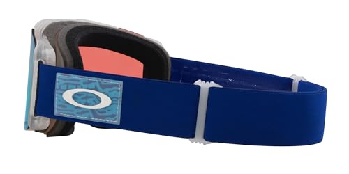 Oakley Line Miner Pro Low Bridge Fit Snow Goggle, Crystal Blue Strap w/Prizm Snow Sapphire Iridium Lens, Medium