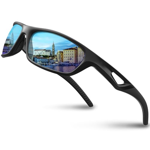 RIVBOS Polarized Sports Sunglasses Driving Sun Glasses Shades for Men Women Tr90 Frame for Cycling Fishing Running RB831