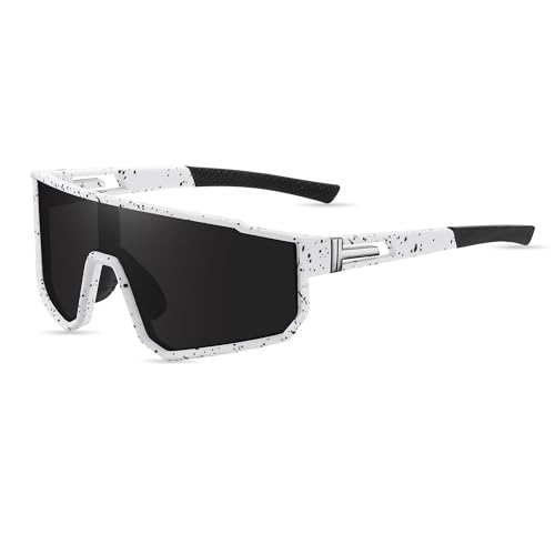 JASONKING Polarized Sports Sunglasses with Mirrored Shield Lens running hiking biking UV400 Protection Big Frame Goggles