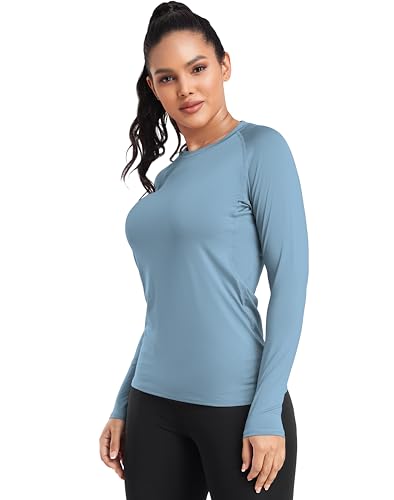 TELALEO 4 Pack Women's Long Sleeve Compression Shirt - High Performance Workout Baselayer for Athletic Sports