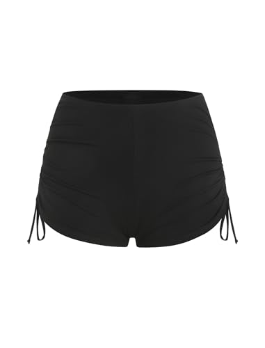 ZAFUL Women's V-Wire Tankini Swimsuits Tummy Control Ruched Top Two Piece Bathing Suits with High Waisted Shorts