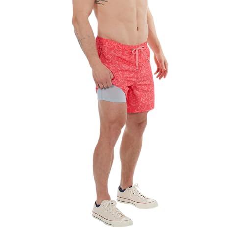 SAXX Underwear Co. Men's Oh Buoy 2N1 Volley 7" Stretch Lined Swim Trunk