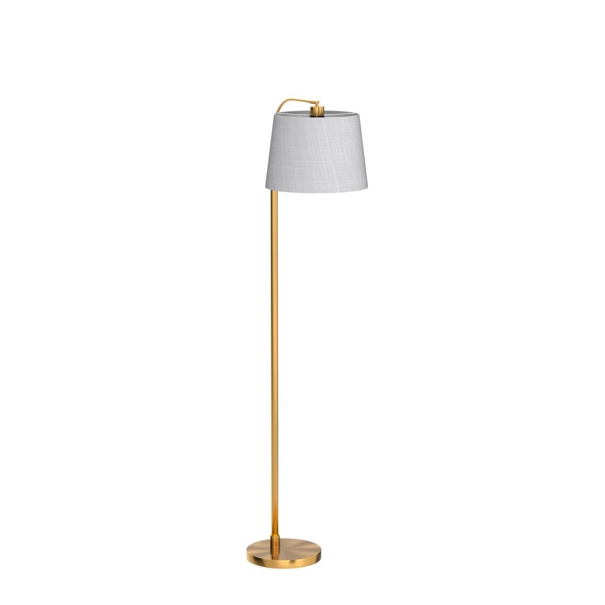 Oneach 62 Gold Arc Floor Lamp - Vintage Mid-Century Modern Metal Reading Light For Living Rooms, Bedrooms, And Offices - Model Amz-F2015-Gl
