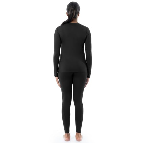 Fruit of the Loom womens High Neck Top and Legging Thermal Set