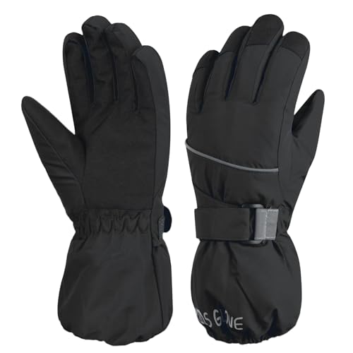 YAPJEB Kids Winter Ski Gloves Windproof Warm Gloves for Boys Girls Skating Snowboard Hiking Outdoor Sports Ages 3-14