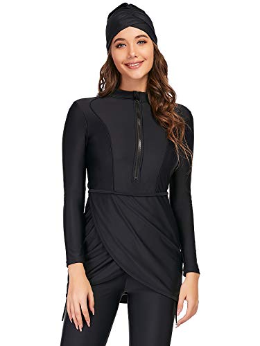 seafanny Women Muslim Swimwear Long Sleeve Burkini Full Cover Hijab Modest Swimsuit