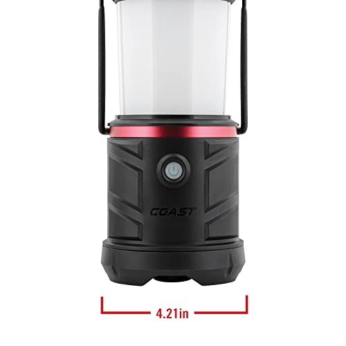 Coast Eal22 Dual Color Led Emergency Light - 1250 Lumen, Storm Proof, Durable, Black, Compatible With D Batteries Or Zx1010 Battery
