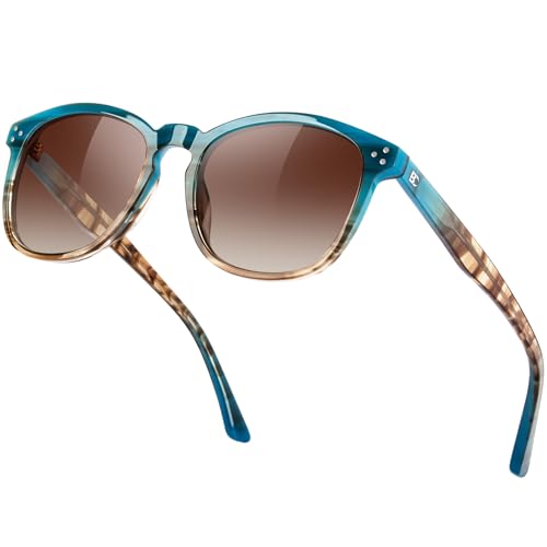Bircenpro Polarized Sunglasses For Women UV - Protection Womens Trendy Fashion Large Shades With Acetate Frame BC2110
