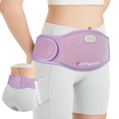 Comfytemp Portable Belly and Back Heating Pad for Period, FSA Eligible HSA Cordless Dual-Zone Menstrual Heating Pad Wearab...